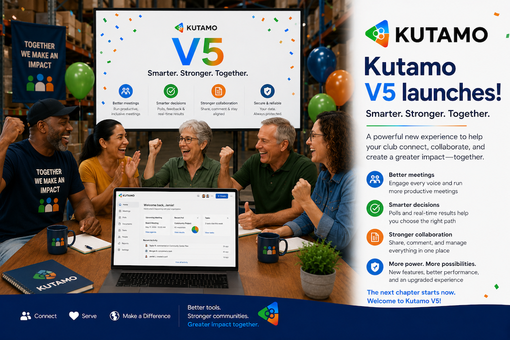 Kutamo v5: a major release built for Rotary, Lions and every service club